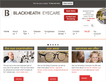 Tablet Screenshot of blackheatheyecare.co.uk